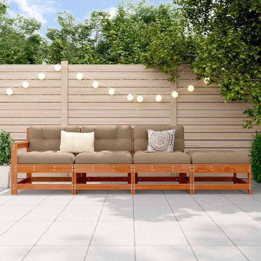 Unità Divano Sezionale Marrone Cera 252 x 62 x 70,5 cm | homemem39