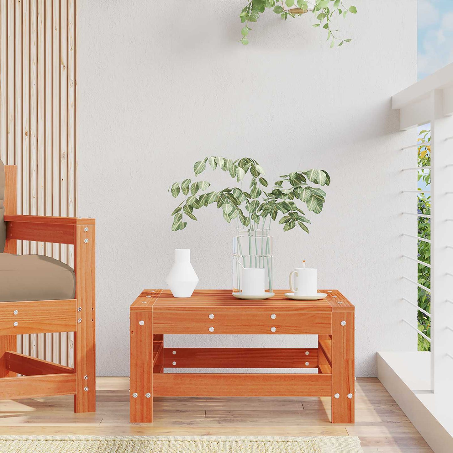 Poggiapiedi da Giardino Legno di pino massiccio | homemem39