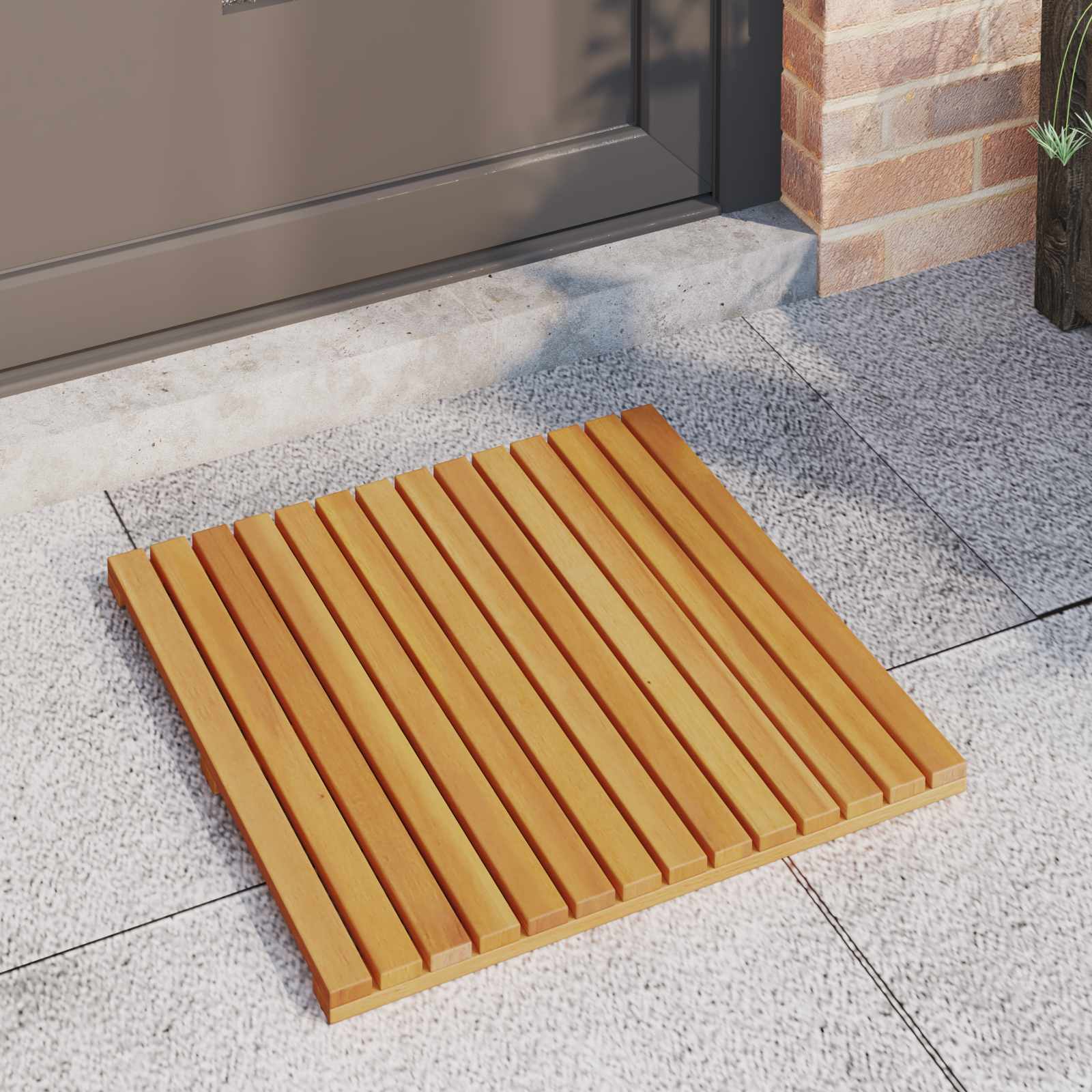 Tappeto da bagno Marrone 50 x 50 cm Legno di Acacia Massello | homemem39