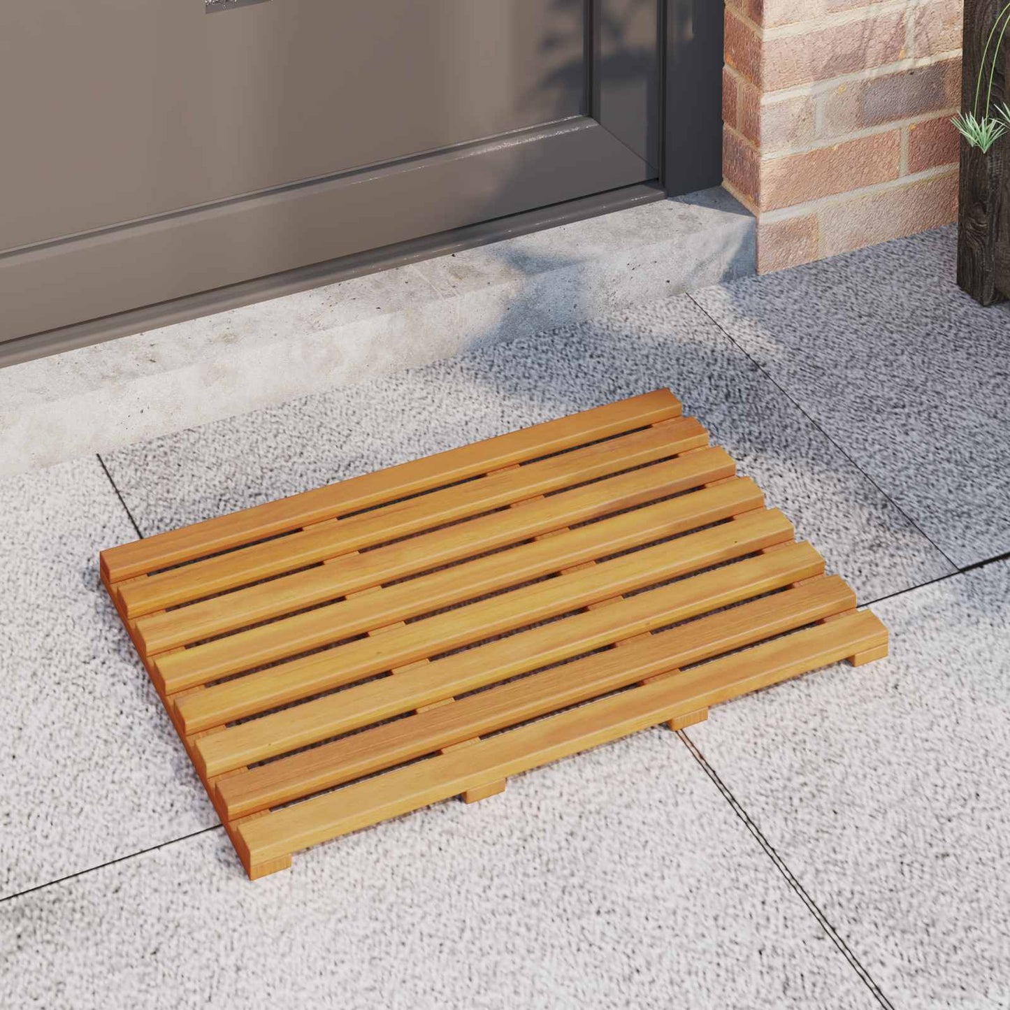 Tappeto da bagno 2 pz Naturale 56 x 37 cm