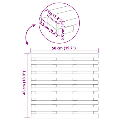 Tappeto da bagno Tinta unita Marrone 50 x 48 x 2,5 cm | homemem39