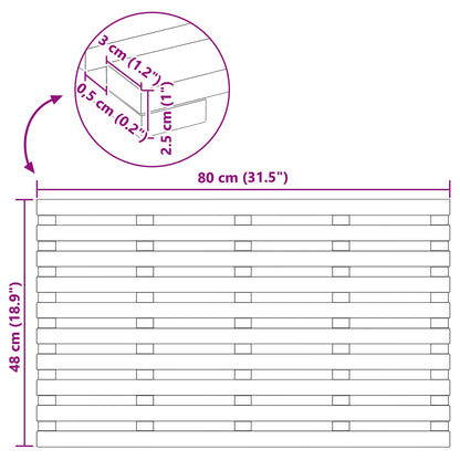 Tappeto da bagno Tinta unita Marrone 80 x 48 x 2,5 cm | homemem39