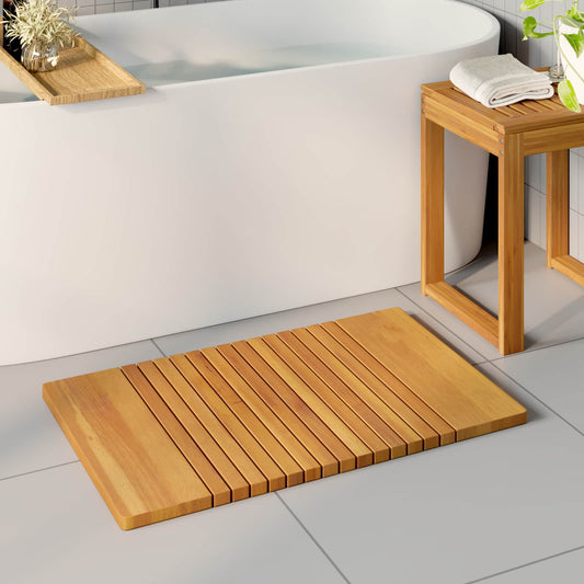 Tappeto da bagno Marrone 81 x 50 cm Legno di Acacia Massello | homemem39