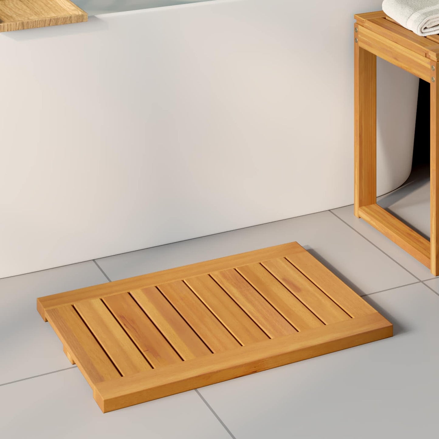 Tappeto da bagno 2 pz Naturale 60 x 40 cm