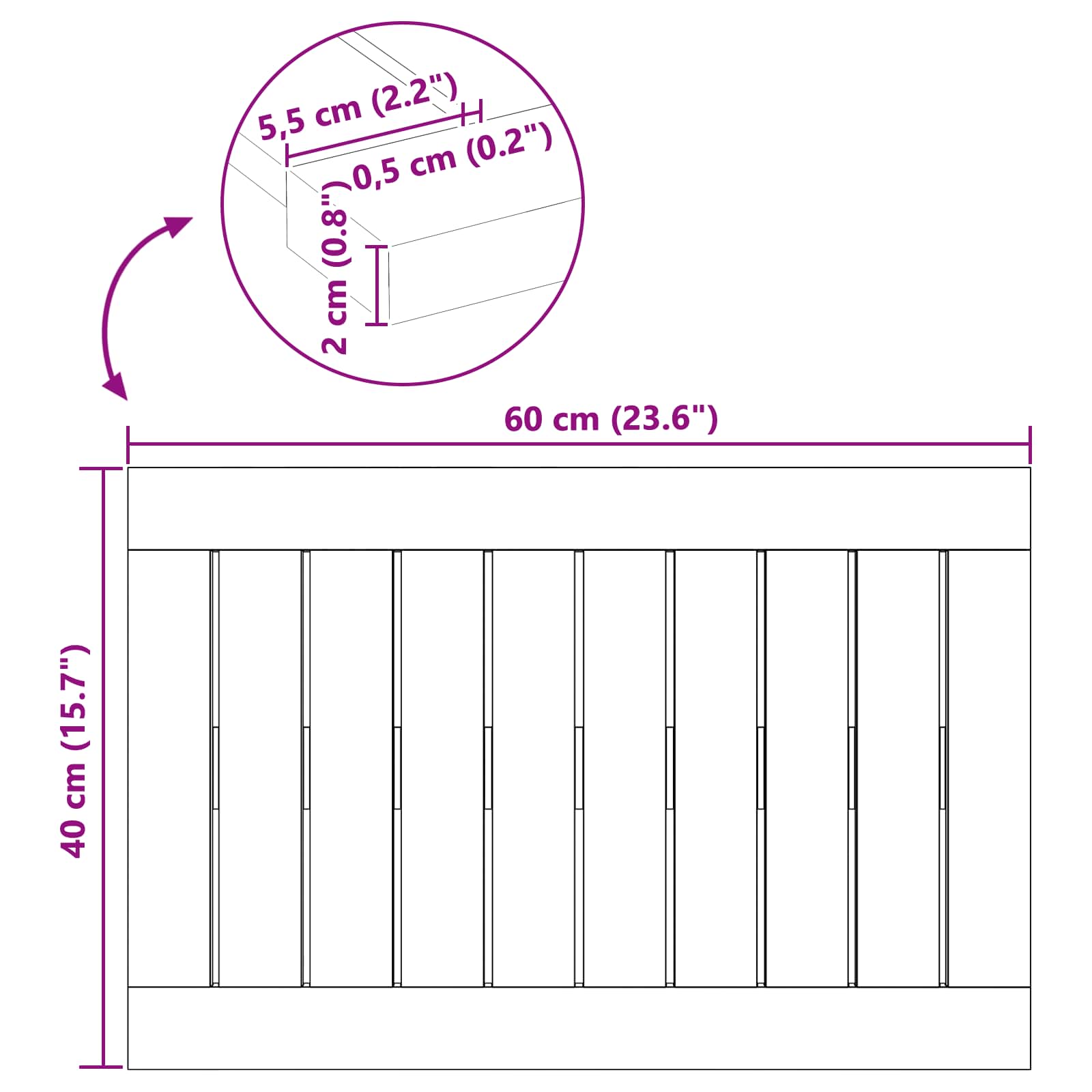 Tappeto da bagno Marrone 60 x 40 cm Legno di Acacia Massello | homemem39