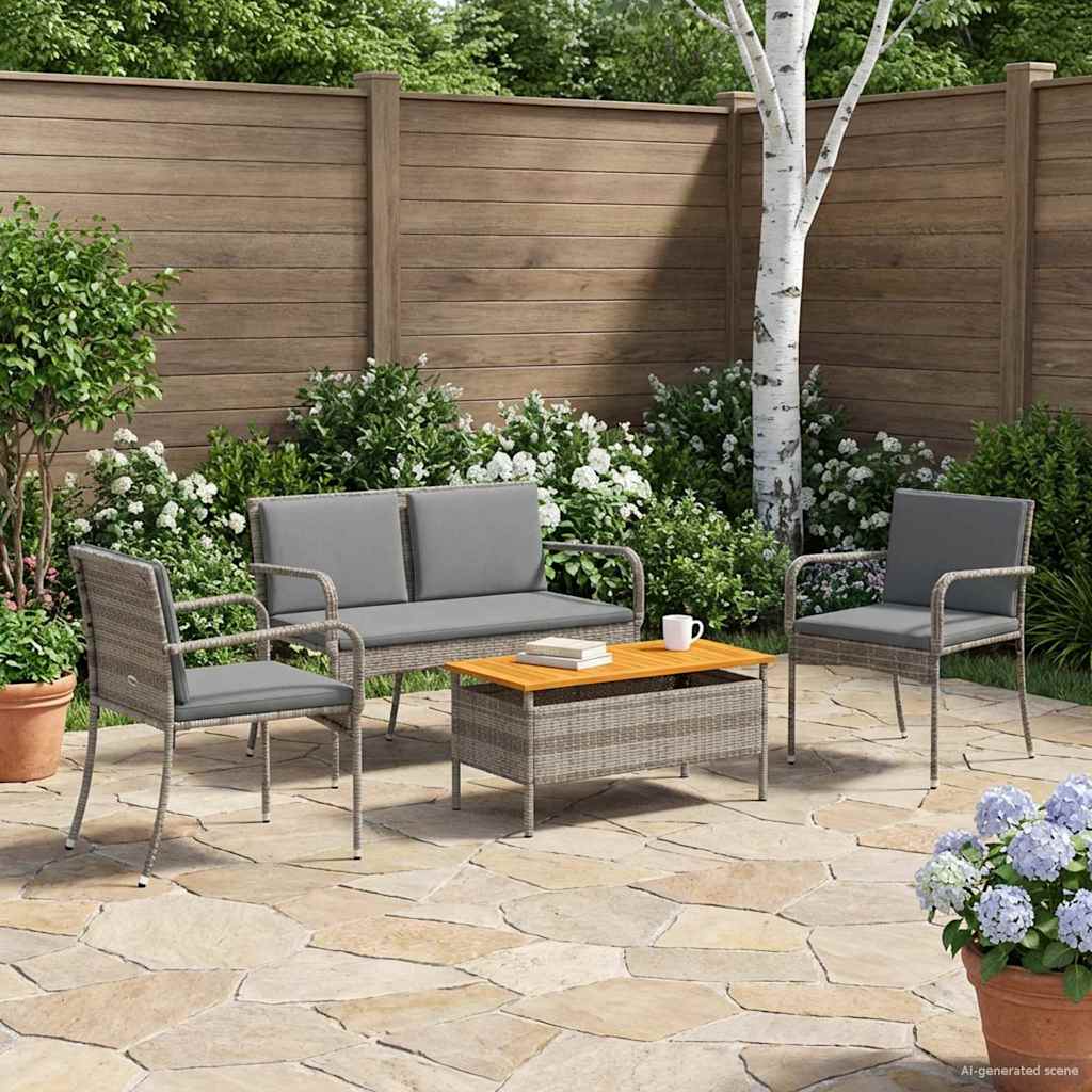 Set da giardino con cuscino acciaio | homemem39