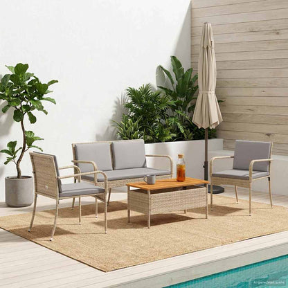 Set da giardino con cuscino acciaio | homemem39