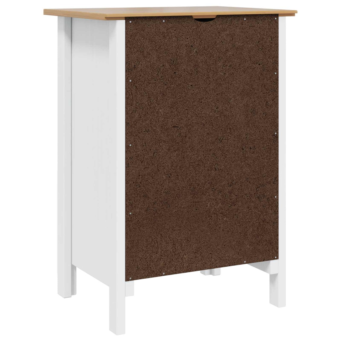 Armadio da Notte HILL Bianco e marrone miele 46 x 35 x 65 cm | homemem39