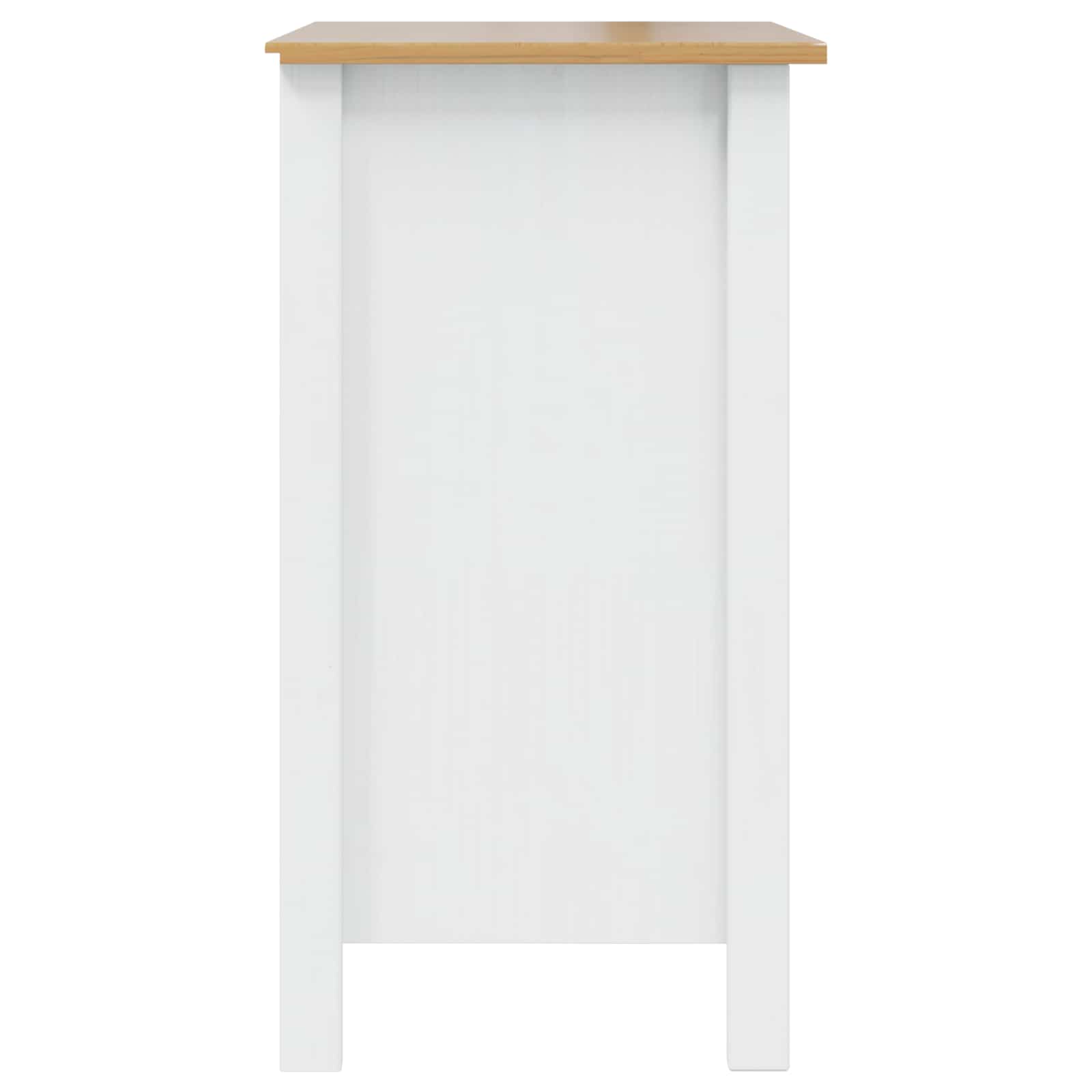 Armadio da Notte HILL Bianco e marrone miele 46 x 35 x 65 cm | homemem39
