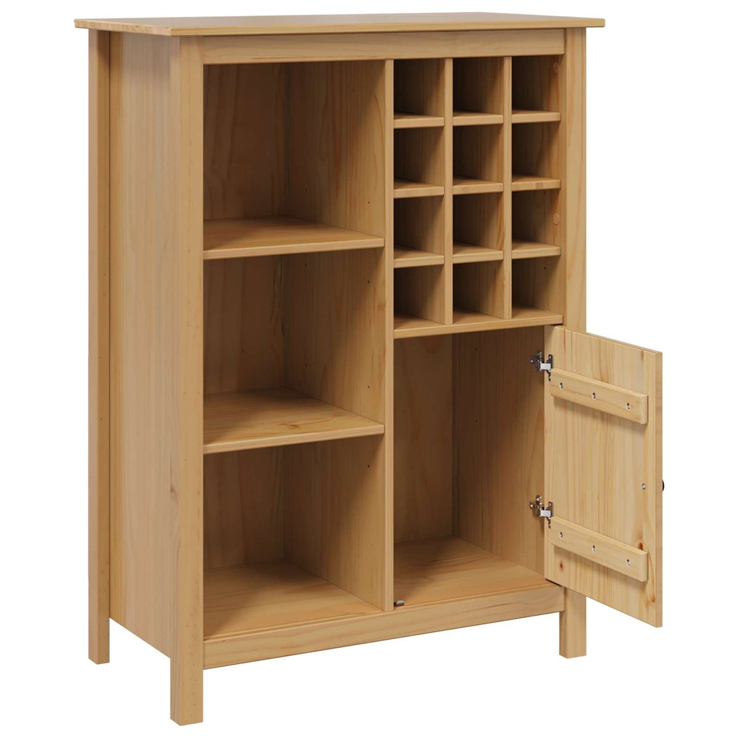 Mobile per vino HILL Marrone miele 79.5 x 40 x 107.5 cm | homemem39