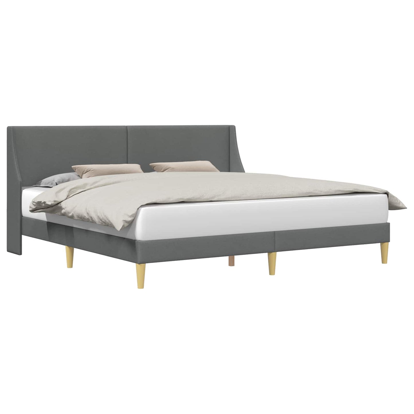 Struttura del letto Grigio scuro 180 x 200 cm Velluto | homemem39