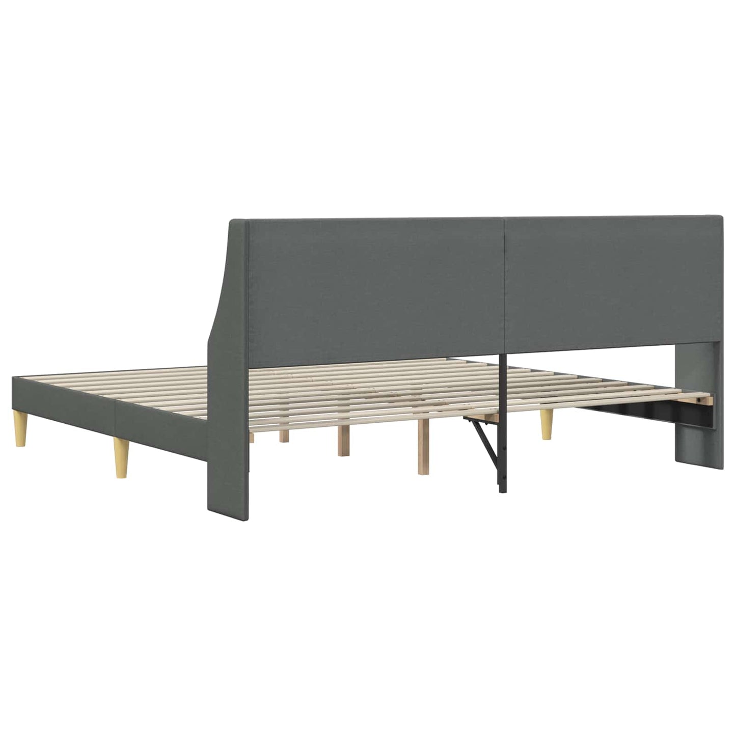 Struttura del letto Grigio scuro 180 x 200 cm Velluto | homemem39