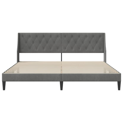 Struttura del letto Grigio scuro 180 x 200 cm Velluto | homemem39