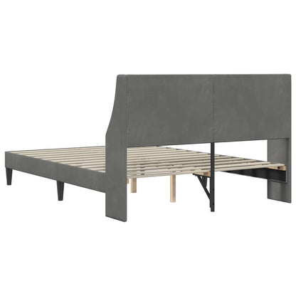 Struttura del letto con testiera Grigio scuro Velluto | homemem39