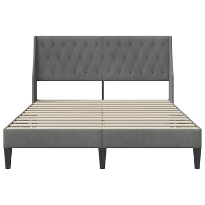 Struttura del letto con testiera Grigio scuro Velluto | homemem39
