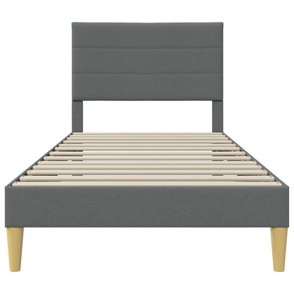 Struttura del letto Grigio Scuro 90 x 190 cm Tessuto | homemem39