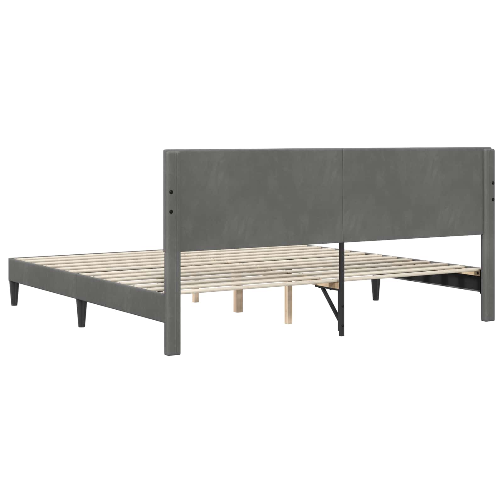 Struttura del letto Grigio Scuro 180 x 200 cm Velluto | homemem39