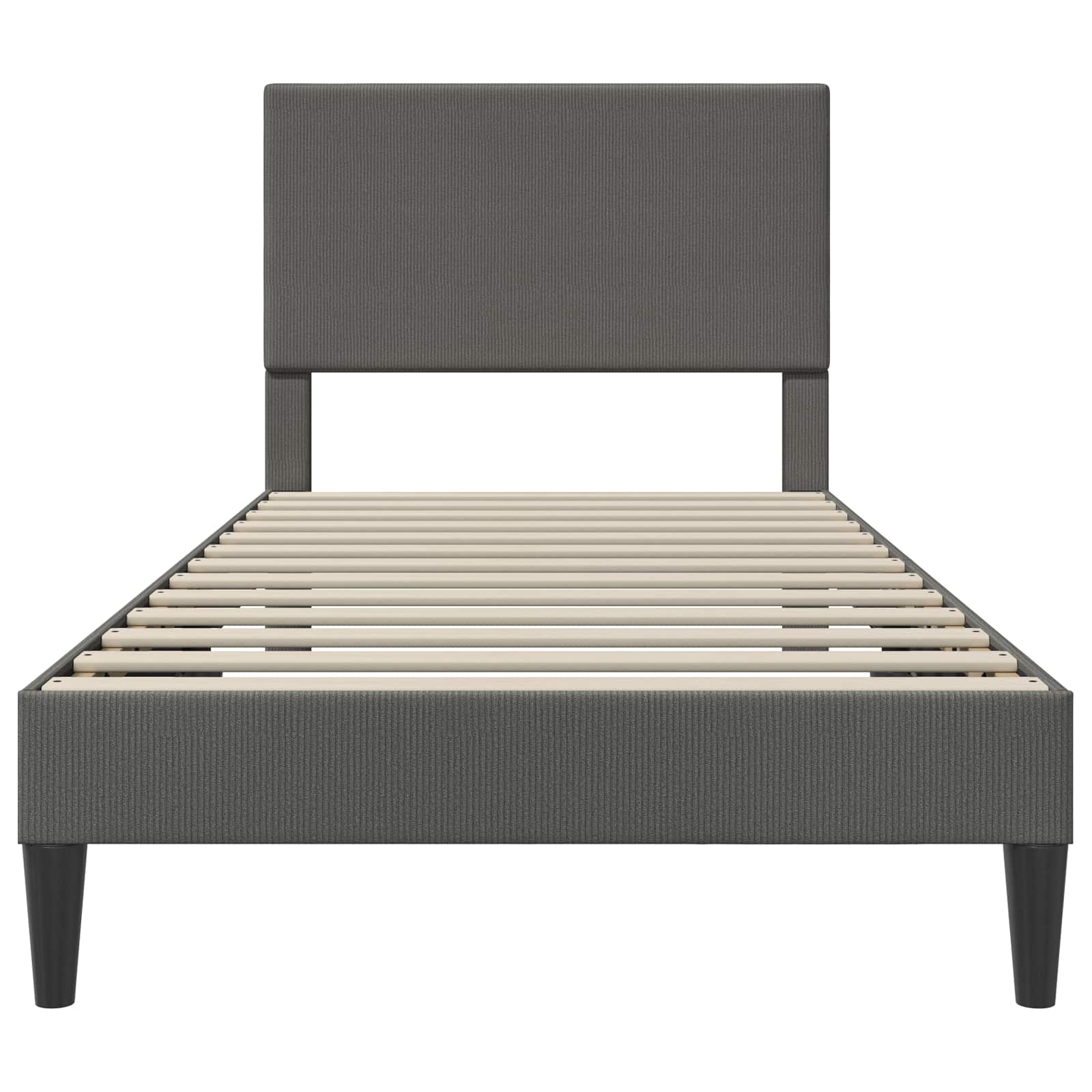 Struttura del letto Grigio Scuro 90 x 190 cm Tessuto in Cords | homemem39