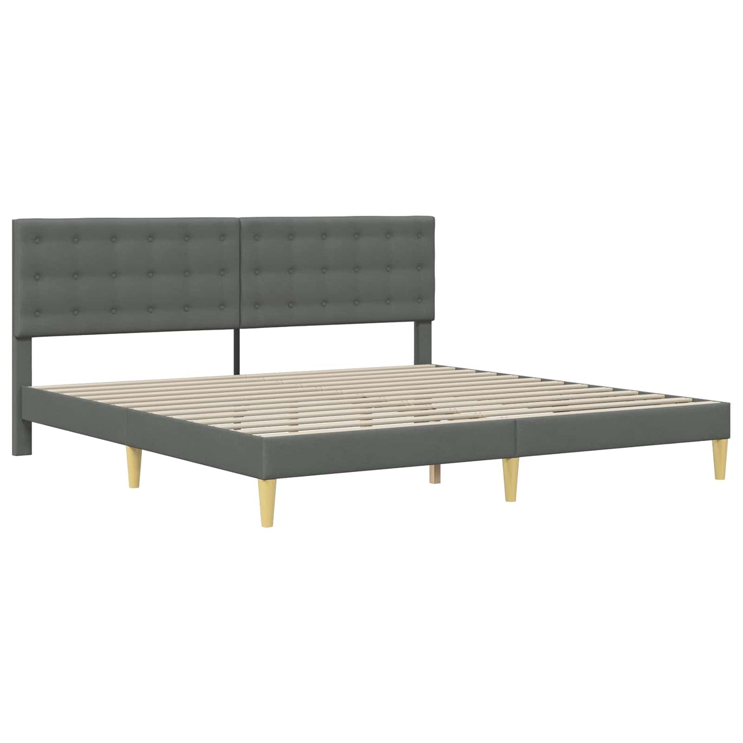 Struttura del letto Grigio Scuro 180 x 200 cm Tessuto | homemem39