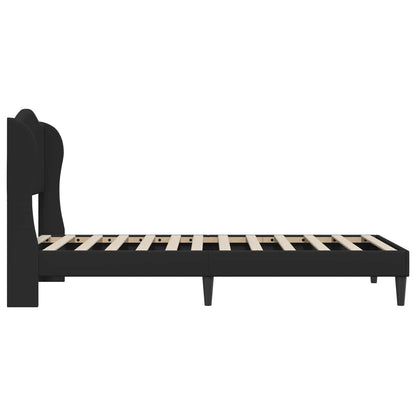 Struttura del letto con testiera Nero 90 x 190 cm Similpelle | homemem39
