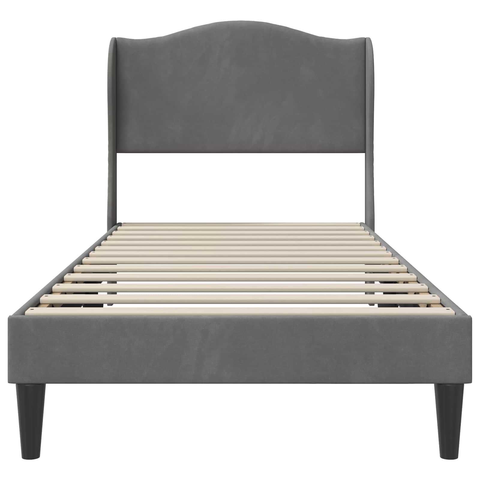 Struttura del letto Grigio Scuro 90 x 190 cm Velluto | homemem39