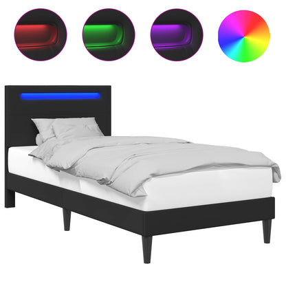 Struttura del letto Nero 90 x 190 cm Similpelle | homemem39