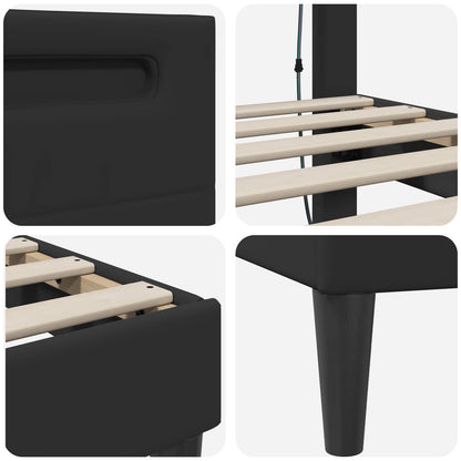 Struttura del letto Nero 180 x 200 cm Similpelle | homemem39
