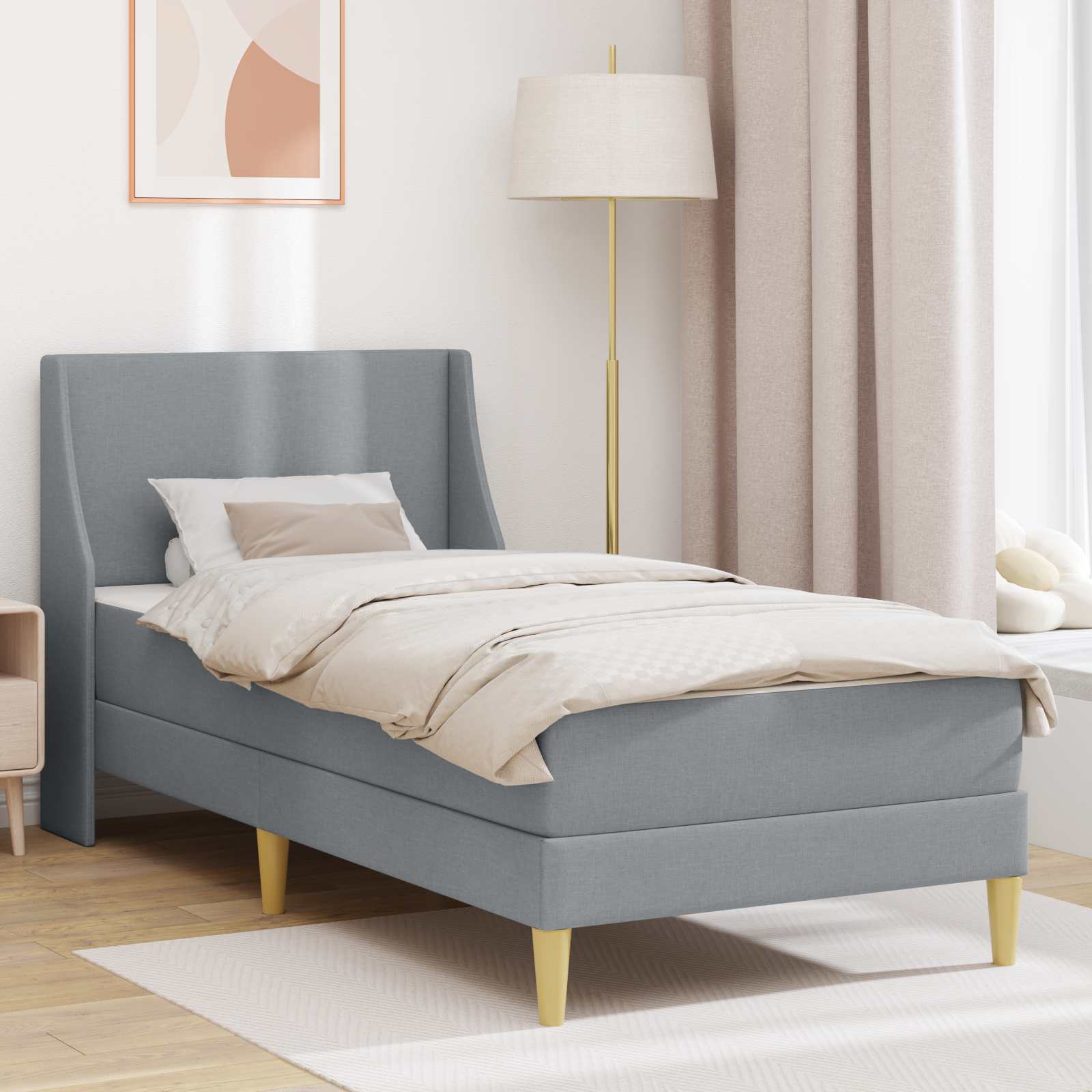 Struttura letto con materasso con testiera Poliestere | homemem39