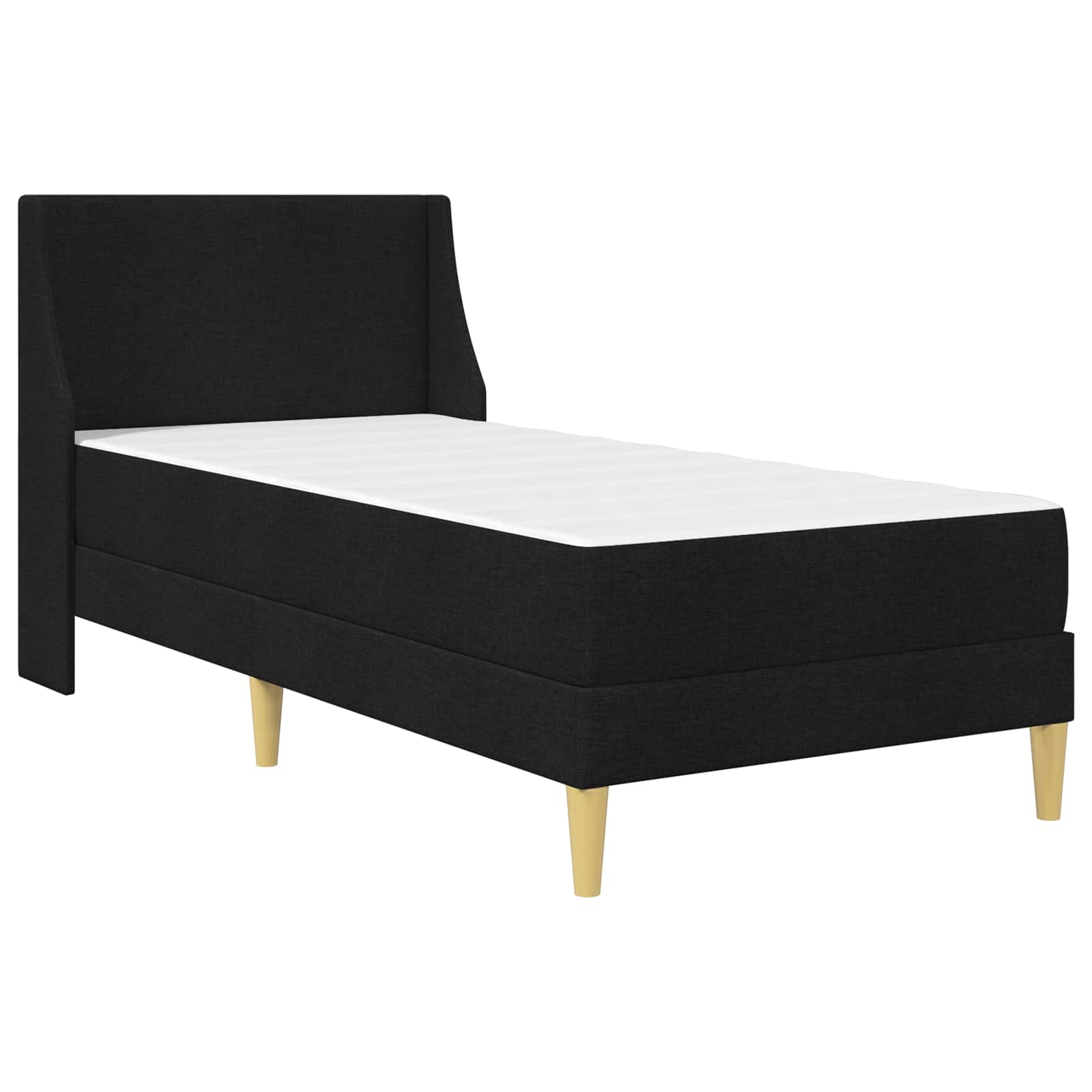 Struttura letto con materasso Nero 90 x 190 cm Poliestere | homemem39