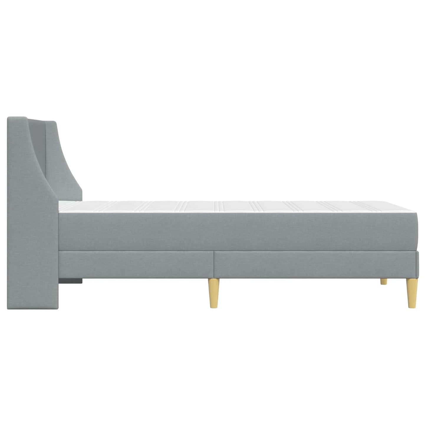 Struttura letto con materasso Grigio chiaro 90 x 200 cm Tessuto