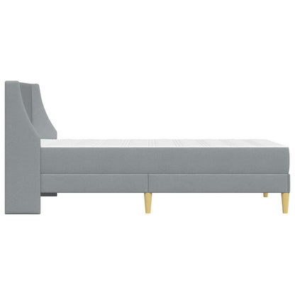 Struttura letto con materasso Grigio chiaro 90 x 200 cm Tessuto