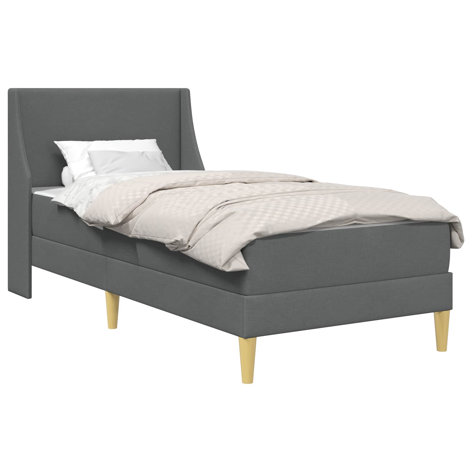 Struttura letto con materasso Grigio scuro 90 x 200 cm | homemem39