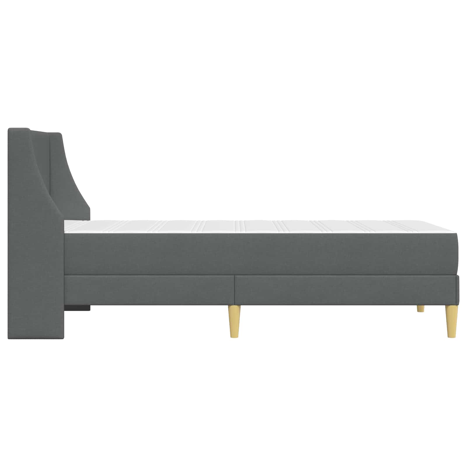 Struttura letto con materasso Grigio scuro 90 x 200 cm | homemem39