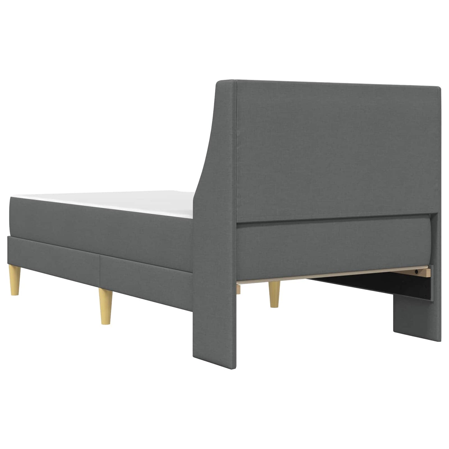 Struttura letto con materasso Grigio scuro 100 x 200 cm Tessuto