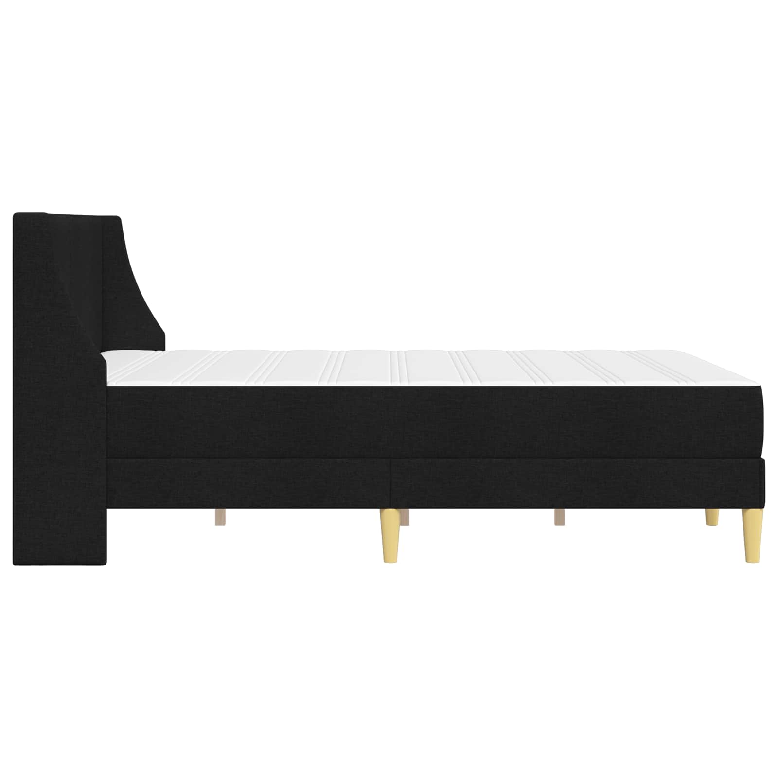 Struttura letto con materasso Nero 120 x 190 cm Poliestere | homemem39