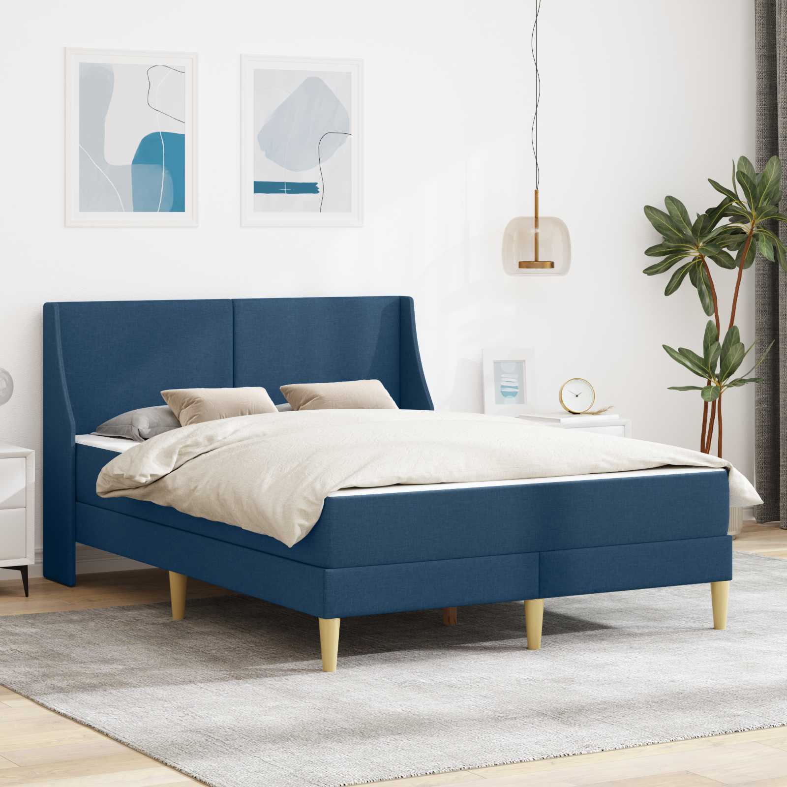 Struttura letto con materasso con testiera Poliestere | homemem39