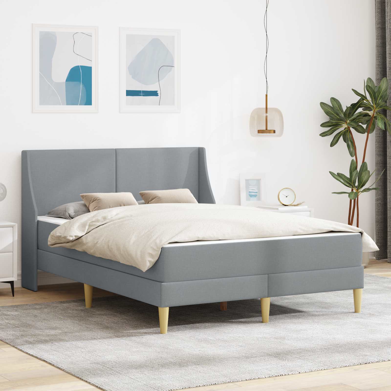 Struttura letto con materasso con testiera Poliestere | homemem39