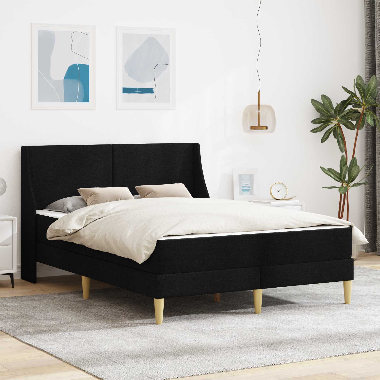 Struttura letto con materasso con testiera Poliestere | homemem39