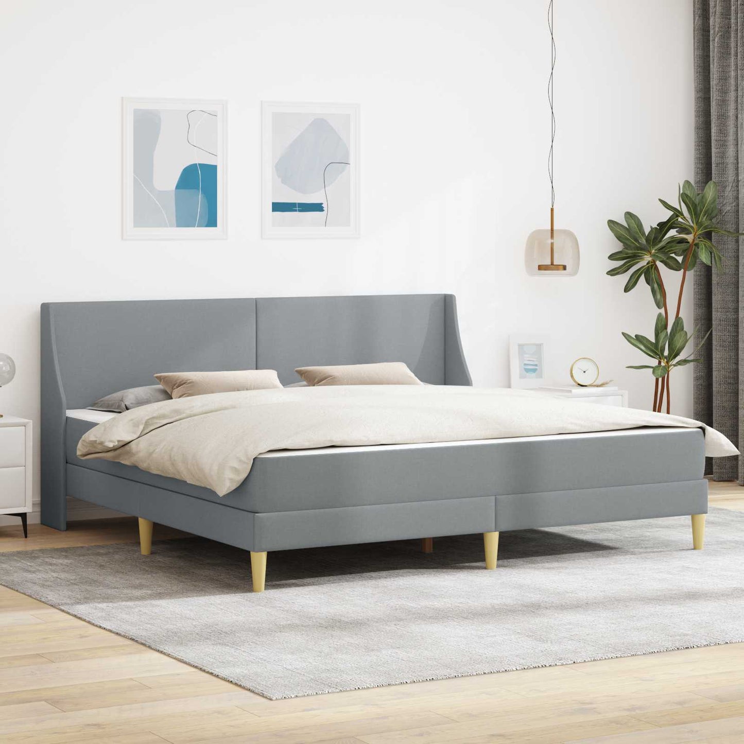 Struttura letto con materasso con testiera Poliestere | homemem39