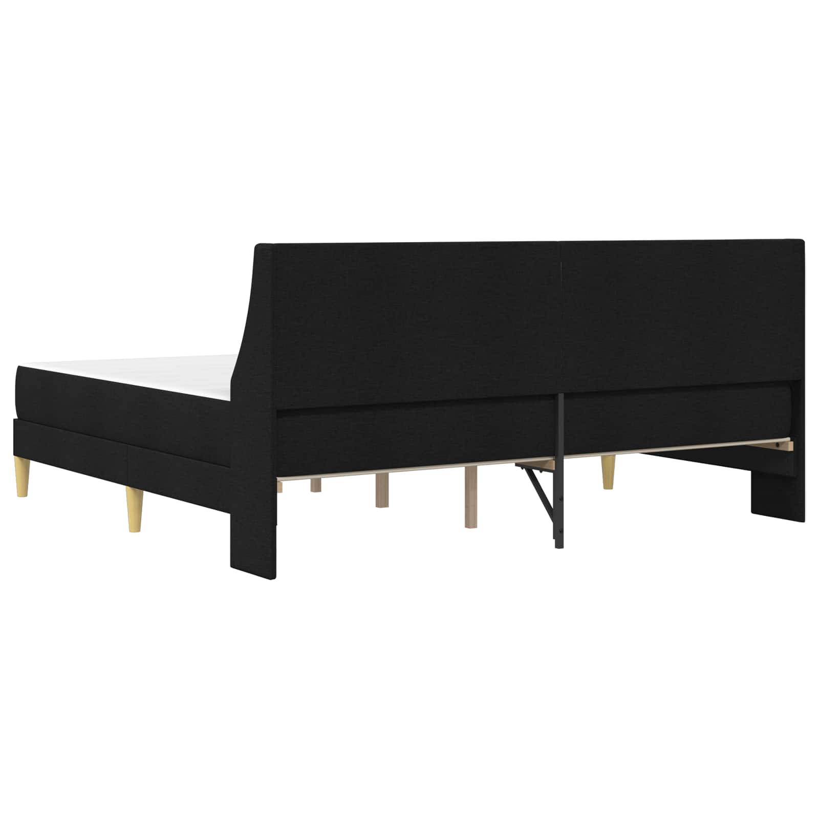 Struttura letto con materasso Nero 180 x 200 cm Poliestere | homemem39