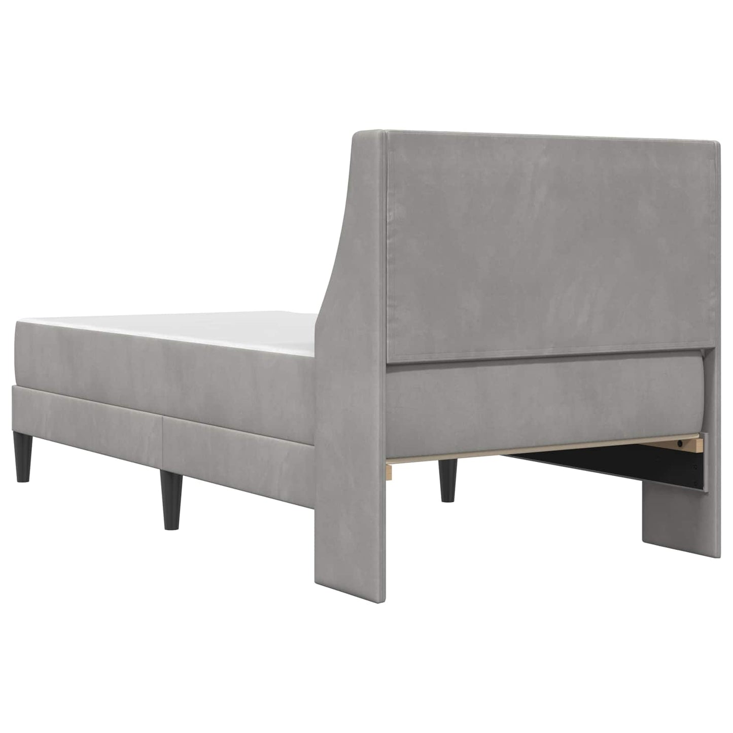 Struttura letto con materasso Grigio chiaro 80 x 200 cm Velluto | homemem39