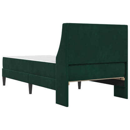 Struttura letto con materasso Verde Scuro 80 x 200 cm Velluto | homemem39