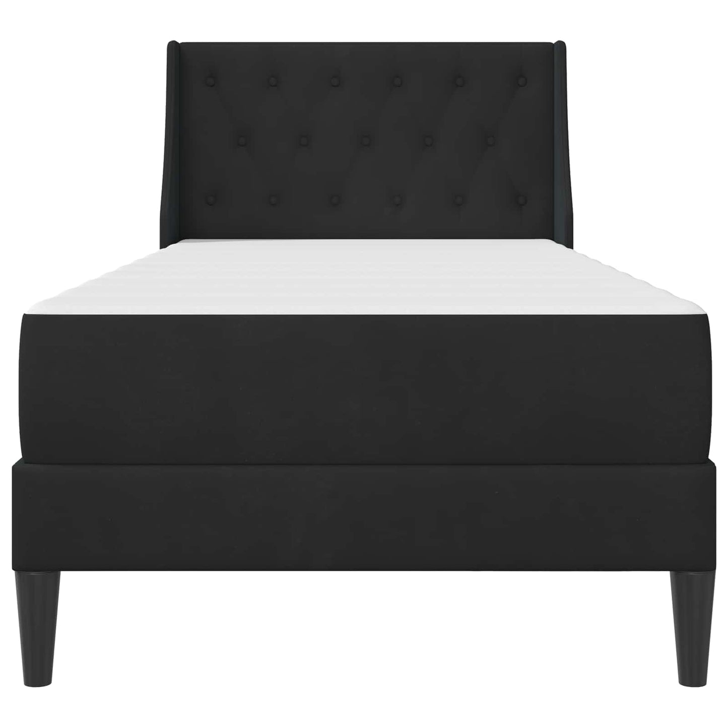 Struttura letto con materasso Nero 80 x 200 cm Velluto