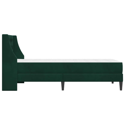 Struttura letto con materasso Verde Scuro 90 x 190 cm Velluto