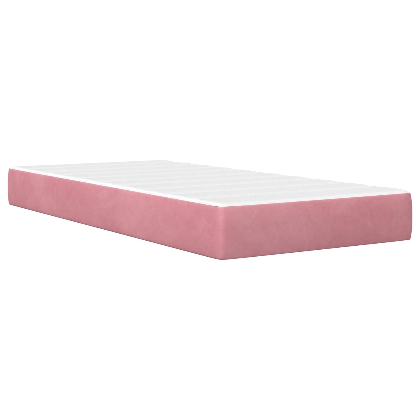 Struttura letto con materasso Rosa 90 x 190 cm Velluto