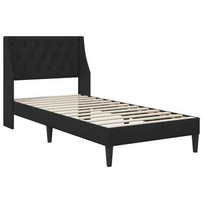 Struttura letto con materasso Nero 90 x 190 cm Velluto