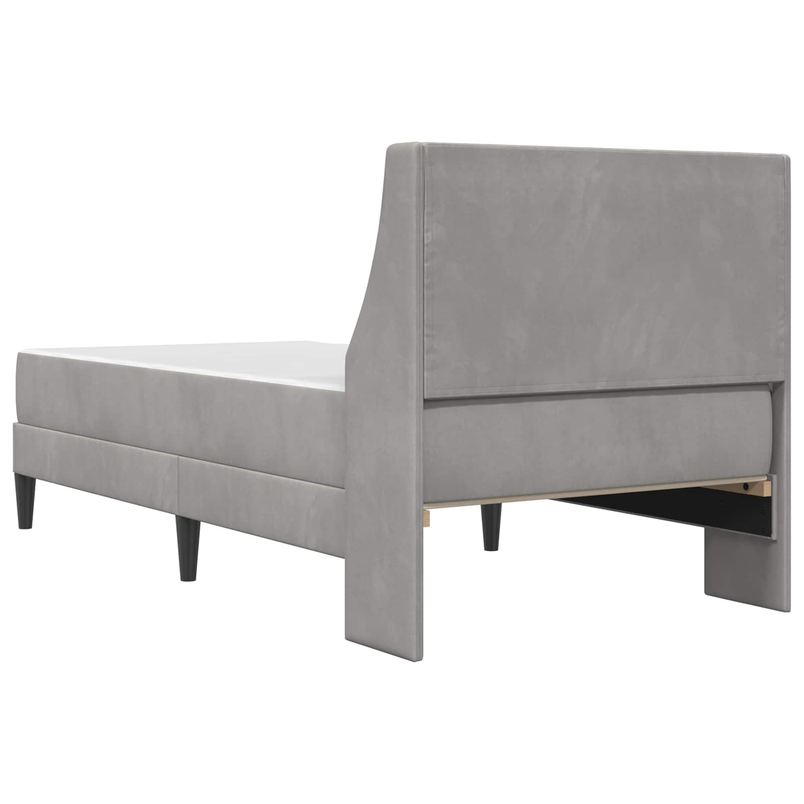 Struttura letto con materasso Grigio chiaro 90 x 200 cm Velluto | homemem39