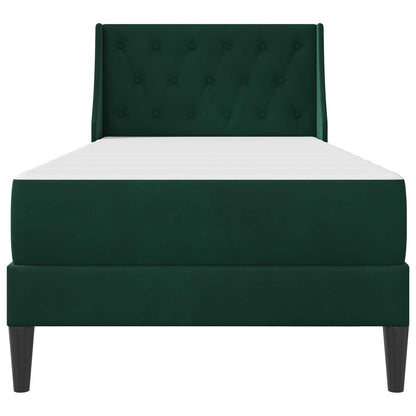 Struttura letto con materasso Verde Scuro 90 x 200 cm Velluto