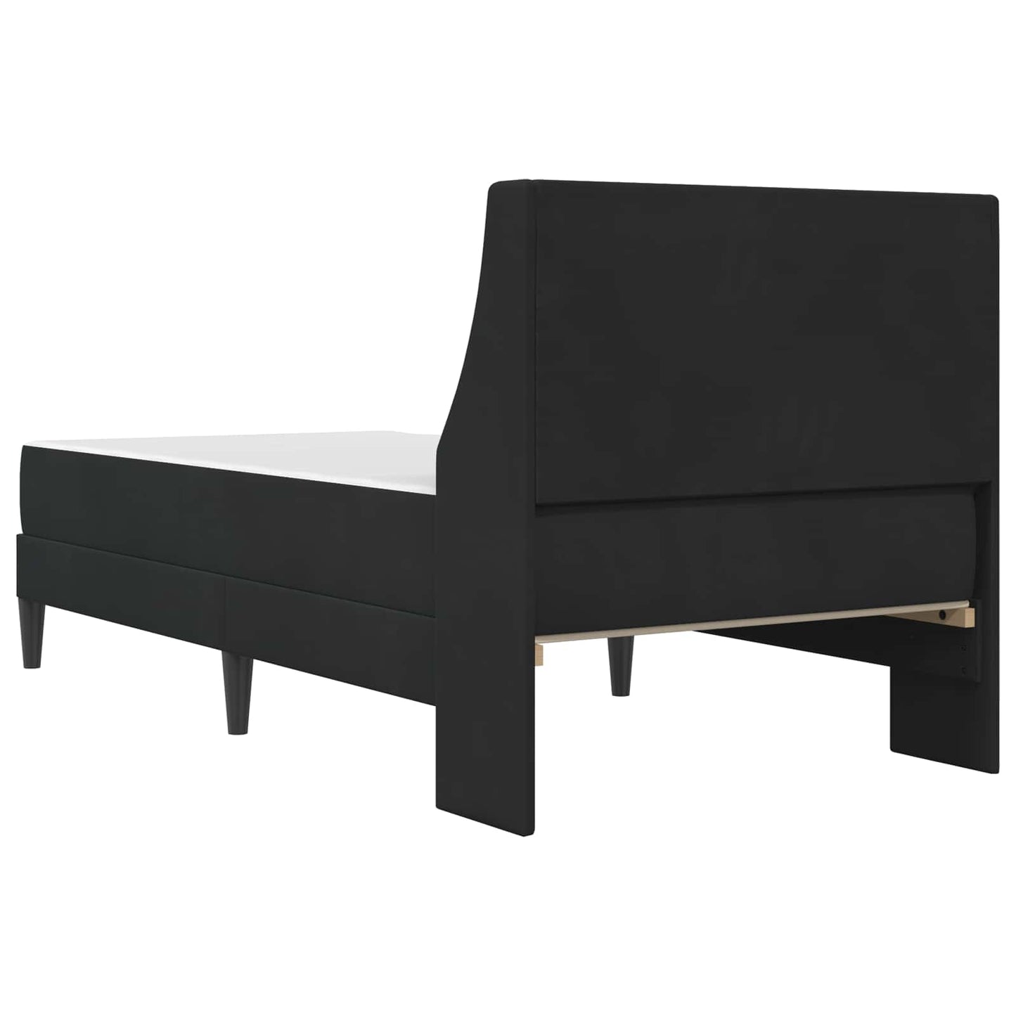 Struttura letto con materasso Nero 90 x 200 cm Velluto | homemem39