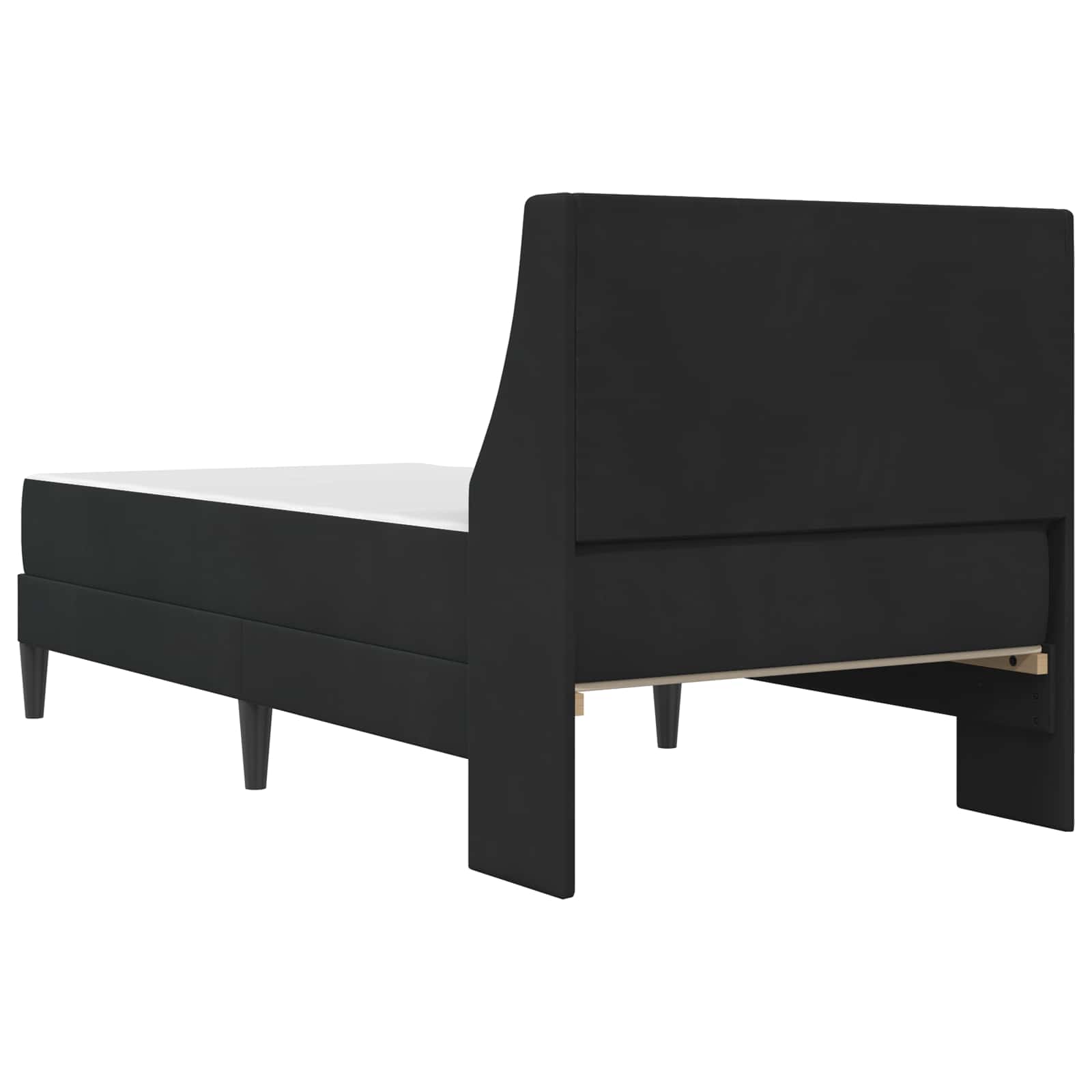 Struttura letto con materasso Nero 90 x 200 cm Velluto | homemem39